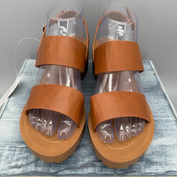 NEW Everly-12 Women’s Heeled Sandals Brown Size 8 - Picture 3 of 11